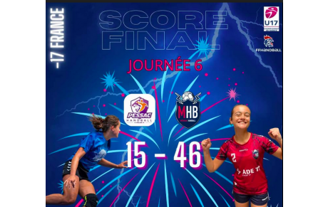 U17 France - J6 - Très large victoire de Mérignac à Pessac