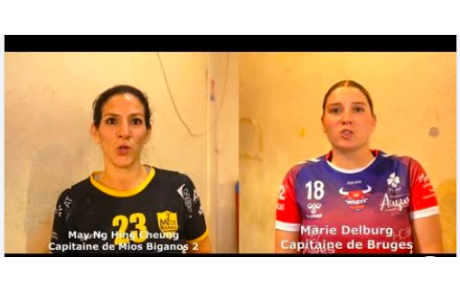 Reportage - Prénationale - Poule A - J7 - May Ng Hing Cheung (US Mios Biganos HB) : "C'est une belle victoire" ; Marie Delburg (Bruges 33 HB) : "Meilleures que nous"