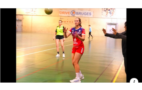 Reportage - Prénationale - Poule A - J7 - Clara Lenoir (Bruges 33 HB) en réussite