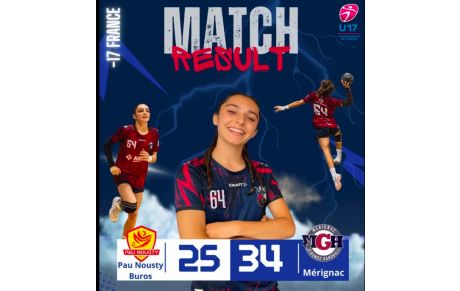 U17 - Niveau Haut - J3 - Mérignac conserve sa 1ère place