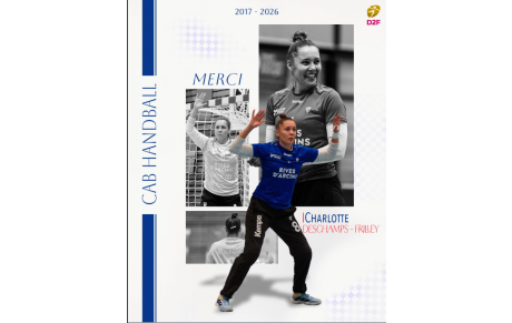 D2 - Départs - Charlotte Deschamps-Frilley (CA Bègles HB) c'est fini