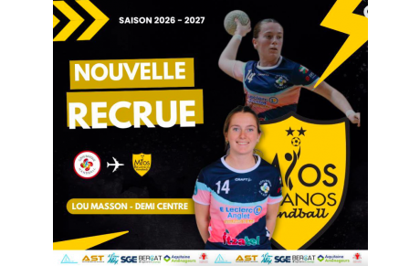 Nationale 1 - Transferts - Lou Masson arrive à Mios-Biganos