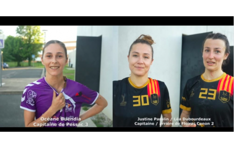 Reportage - Excellence régionale - Poule B - J22 - Océane Bundia (Stade Pessacais UC HB) : "On avait la hargne" ; Léa Dubourdeaux (CM Floirac Cenon HB) : "On a un peu lâché"