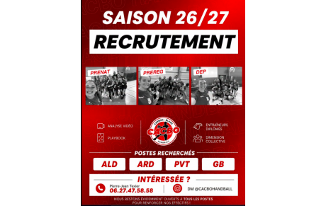 Recrutement à Carbon Blanc
