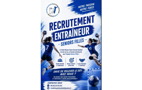 Promotion départementale - Le Stade Blayais Haute Gironde recrute