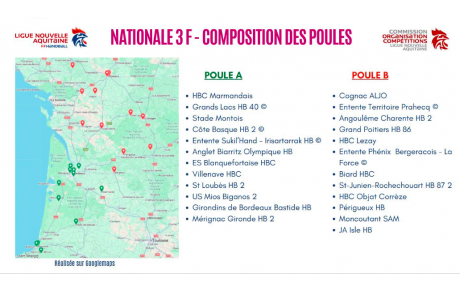 Nationale 3 Territoriale - Saison 2026/2027 - Les six équipes de Gironde ensemble