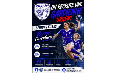 Pré-régionale - Le HBC Barpais recrute