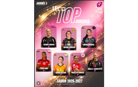 Nationale 1 - Le Top 7 du week-end avec deux Girondines