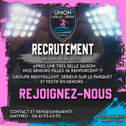 Excellence départementale - Recrutement à Cadillac-Cerons
