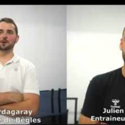 Reportage - Division 2 - Le défi - J4 - Peio Bordagaray (CA Bèglais HB) : "On est monté en puissance" ; Julien Truchat (Stade Pessacais UC HB) : "C'est une fin de cycle"