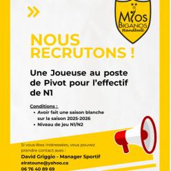 Nationale 1 - L'US Mios Biganos recrute