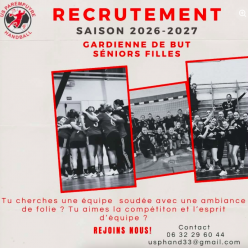 Promotion départementale - Parempuyre recherche une gardienne
